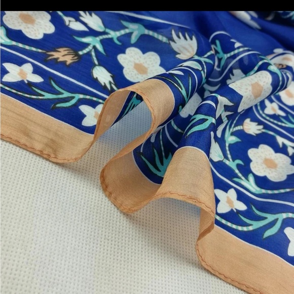 NWT Dana Xu 100% Mulberry Silk Large Blue Scarf
Shawl Wrap 96.5" L & 43.3" W - Picture 2 of 12